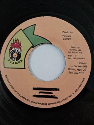 7inch Record SUGAR BLACK & LEBANCHULEH - Oh Jah NONE Flames Jamaica Reggae, Ska & Dub Used