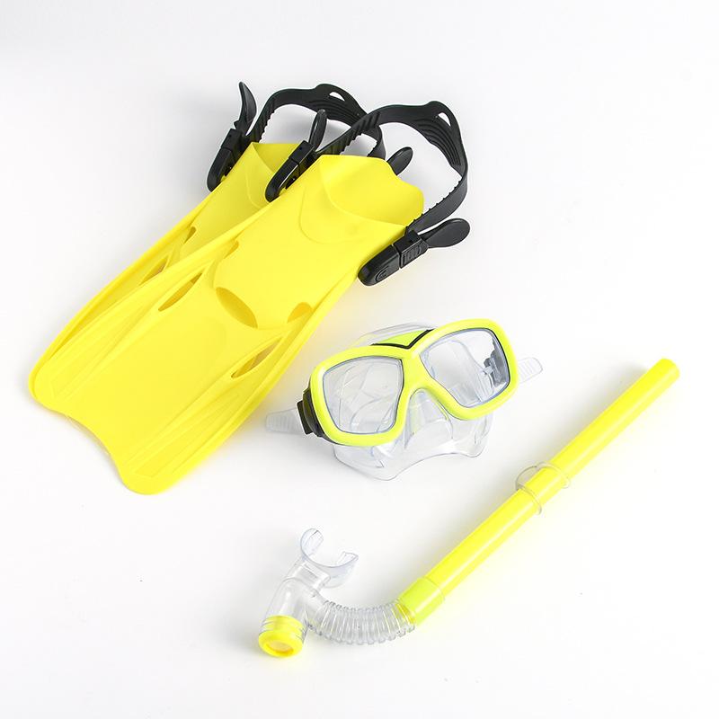 Diving Goggles, Snorkeling Sanbao Set, Swimming Mask, Snorkel, Flippers.