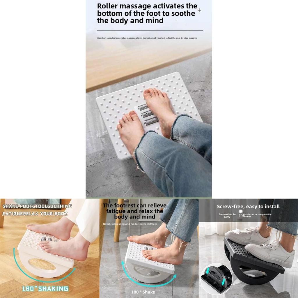 Office Footstool Luxury Plastic Footrest For Adults Antioverlapping Leg Support