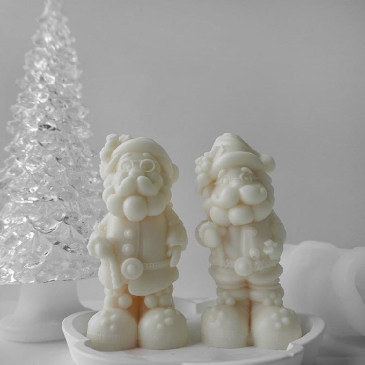 Einfach zu entformende Kerzenform Nikolaus-förmige Aromatherapie-Form Handgemachte Seifenform Gips Feiertagsdekoration Zubehör