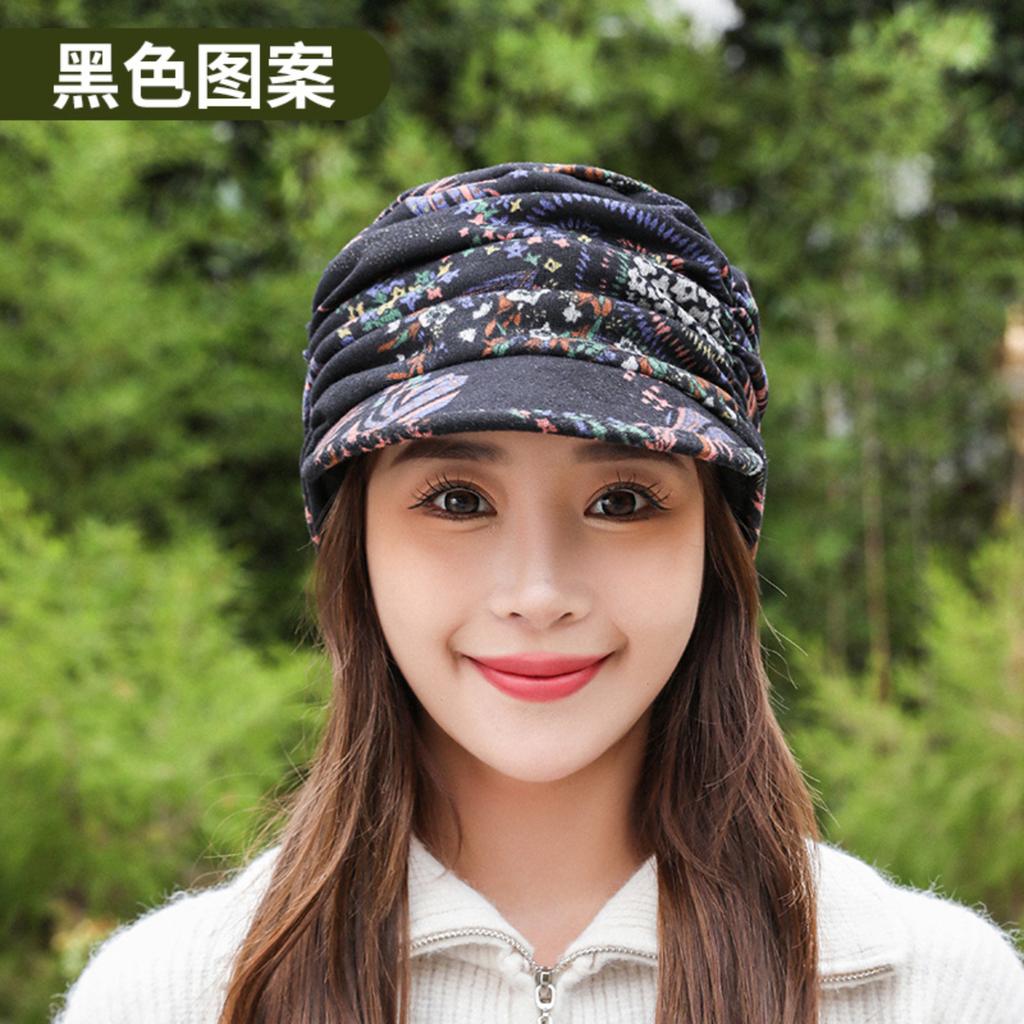 Women's Baseball Cap, Winter Fleece-lined Warm Slouch Cap
