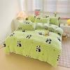 Light luxury thickened milk fleece four-piece set imitation rabbit fleece carved quilt cover high-end bed sheet household warm bedding three-piece set