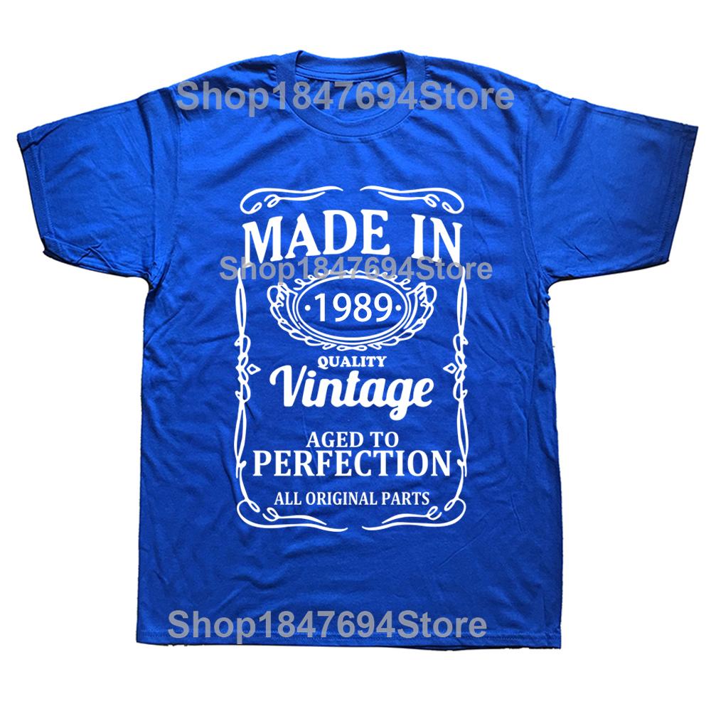 Made In 1989 All Original Part T Shirt Funny Men Short Sleeves Vintage Classic Birthday Gift Cotton Comfortable Party Tshirt