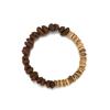 Elastic Bracelet, Retro Niche Coconut Flake Wood Splicing Woven Bracelet Women'S Bracelet