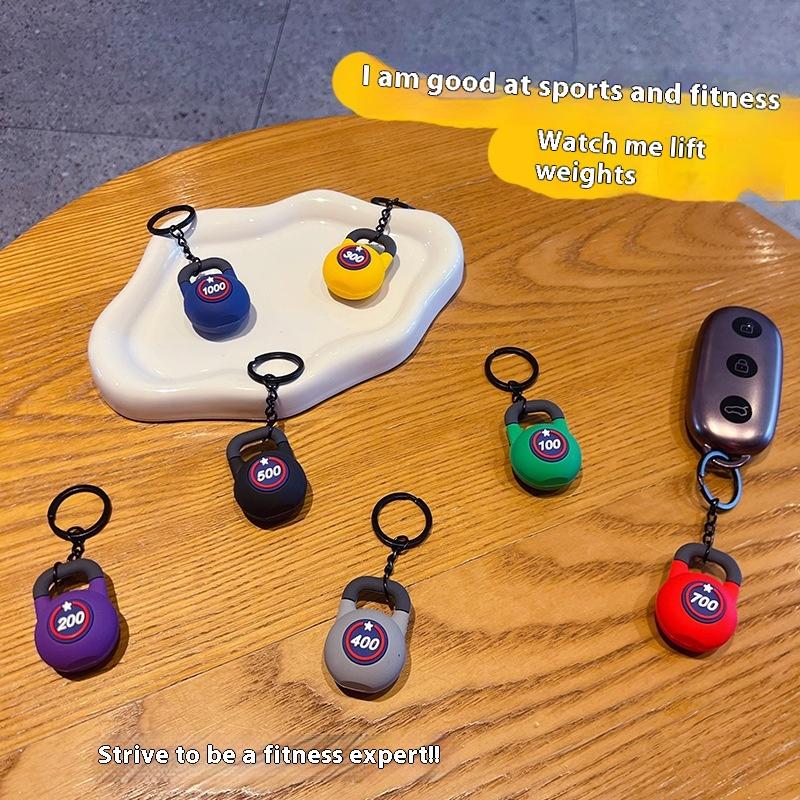 Nowy Gryf Silikonowy Hantel Prezenty dla Miłośników Siłowni Trenera Fitness Plecak Zawieszka do Samochodu