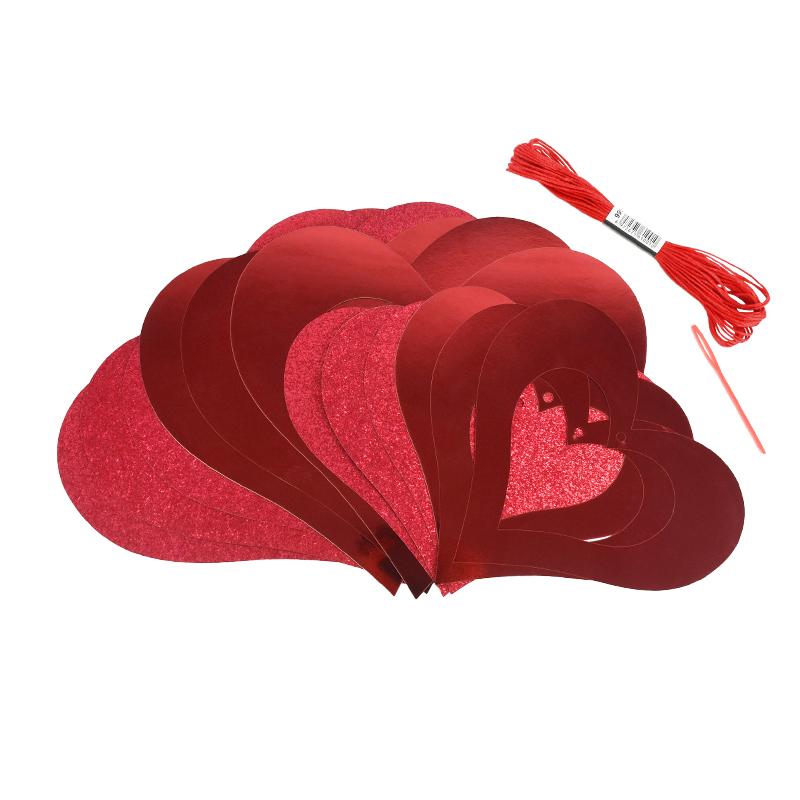 12 buc Spirale Roșii Inimă Iubire Ziua Îndrăgostiților Ghirlandă Agățată Ornamente Spirale Decorațiune Aniversare Nuntă Recuzită Petrecere de Ziua de Naștere