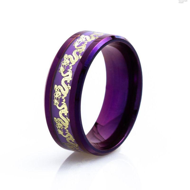 

Кольцо огня Кристалл удачи Кольцо на указательный палец Привлечение богатства и сокровищ Подвеска для защиты тела Браслет Браслет Ожерелье Даосская любовь Прямые волосы Men s Purple Chinese Dragon No. 6