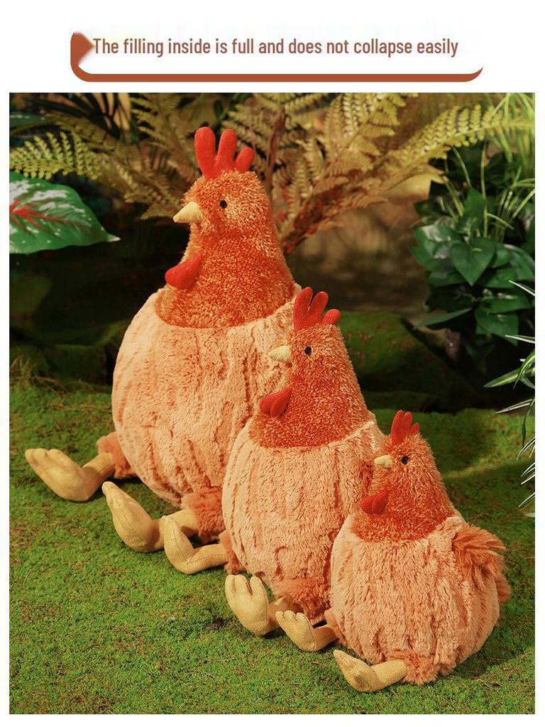 Cecil the Chick Plush Hamburger Rooster Stuffed Toy for Kids