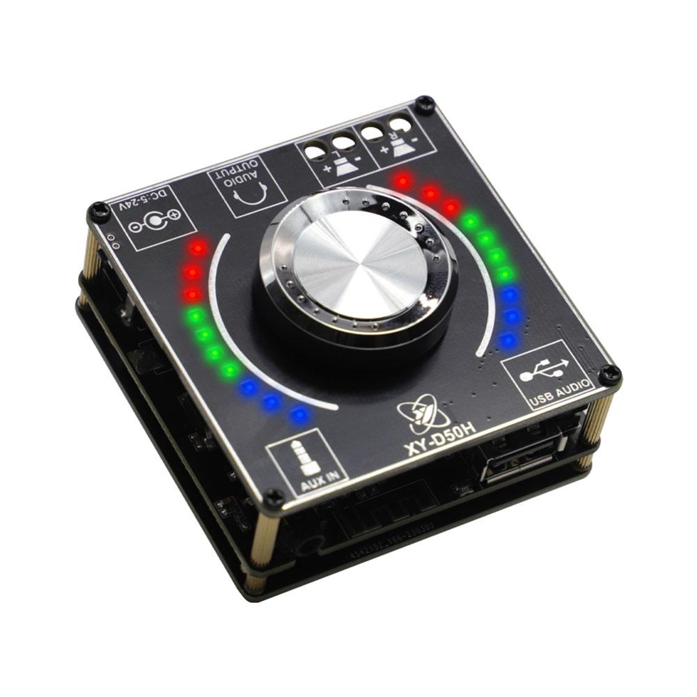 

FE# XY-D50H Модуль усилителя мощности звука Bluetooth-совместимый 5.1 50 Вт*2 APP Cont