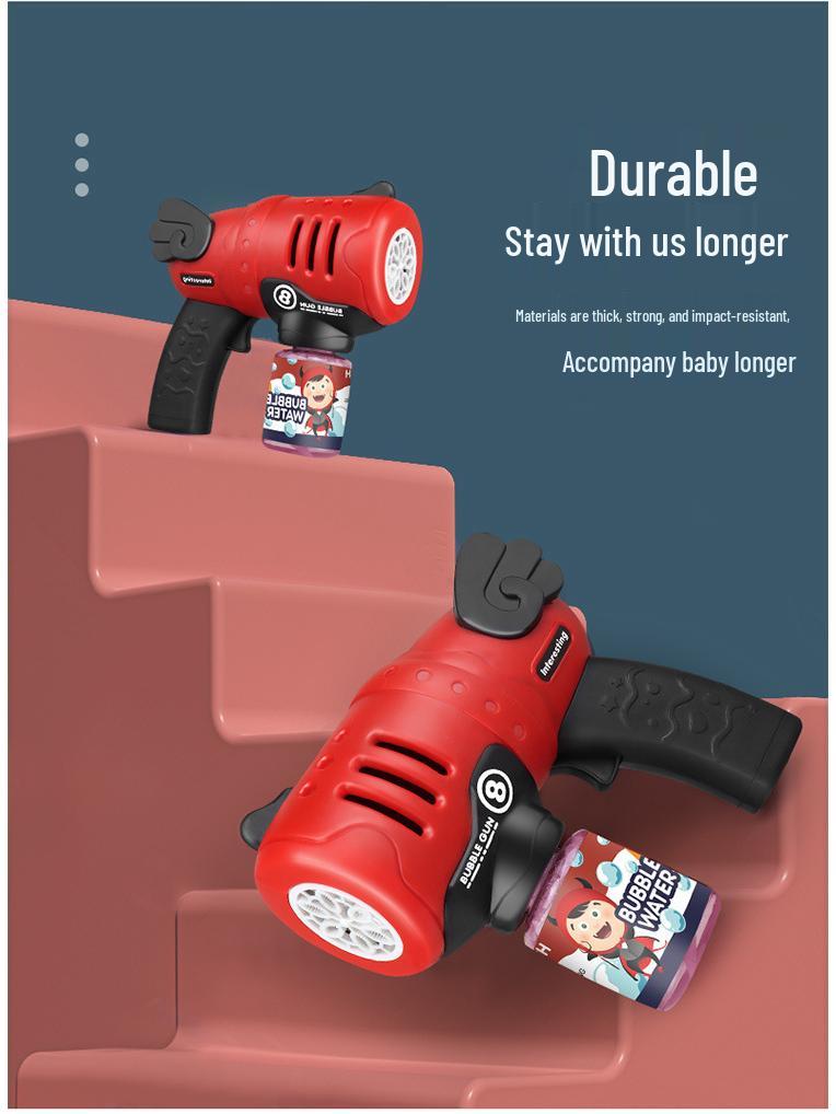 Electric Gatling Bubble Gun Toy - Automatic Bubble Blower with Camera for Kids