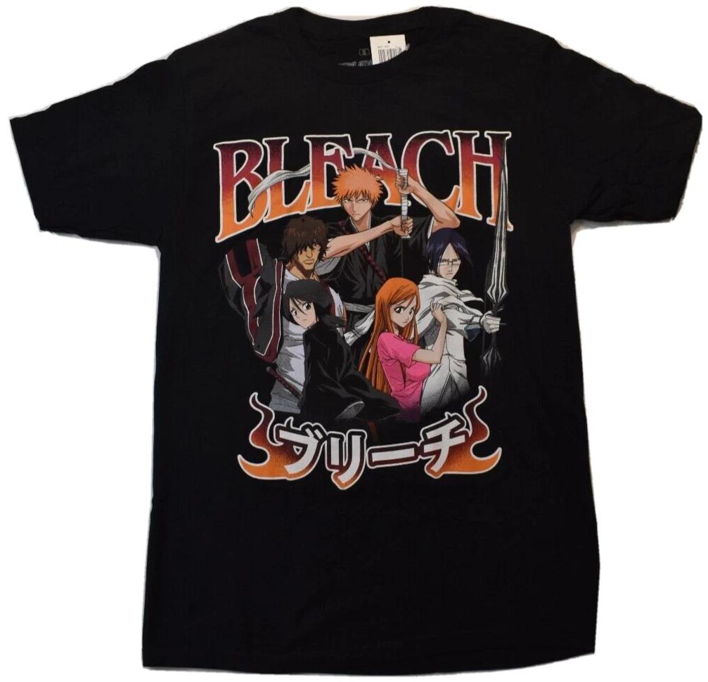 

Ripple Junction Mens Bleach Character Group Black Shirt New S S