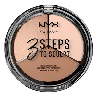פלטה לפסל פנים 3 שלבים NYX Professional Makeup - בהיר, בהיר, 1 יחידה, בהיר