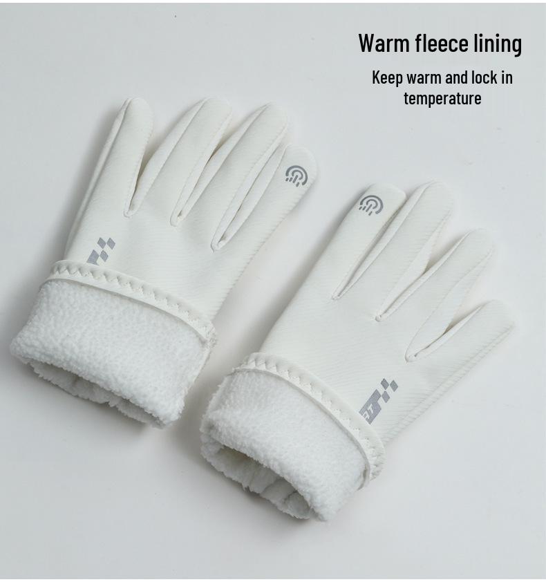 Women's Winter Cycling & Driving Touchscreen Gloves – Windproof, Warm Fleece Lined for Cold Weather