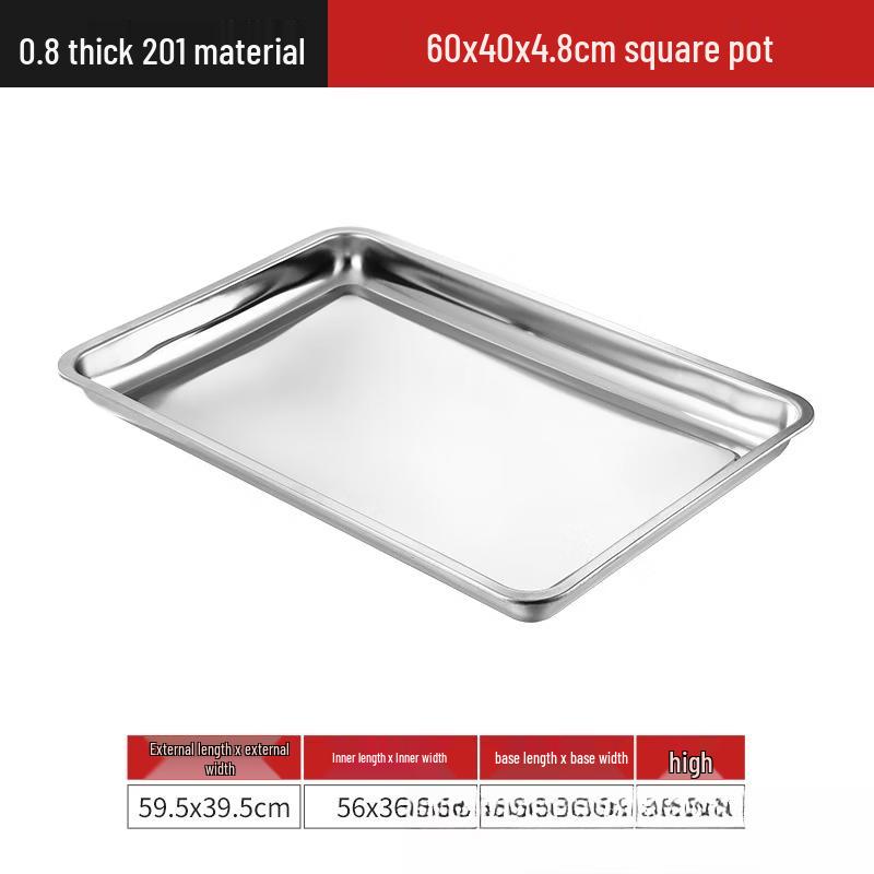 Yipan Stainless Steel Rectangular Divided Serving Tray