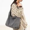 Washed Canvas Bag Lazy Wind Drooping Tote Bag Women's Literary Class Bag Mailman Bag Casual Shoulder Bag Men's