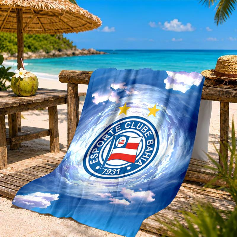 Fc Crest Design Printed Microfiber Beach Towel, Soft And Absorbent, Quick-Dry, Ideal for Summer Travel, Beach Essential, Swimming Pool