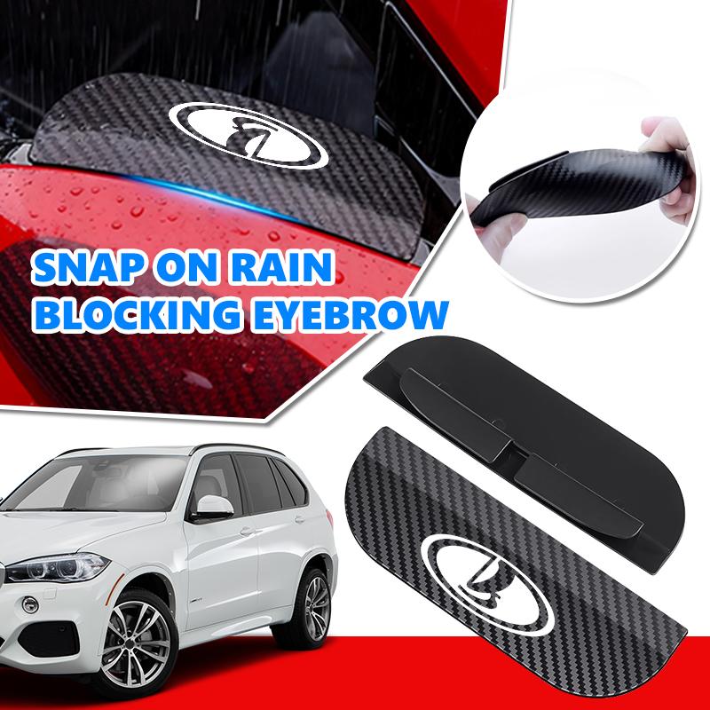 Carbon Fiber Car Rear View Mirror Rain Eyebrow Shield Sun Visor Accessories For Lada Xray Granta Largus Kalina Largus PrioraWW2