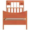 Solid Wood Bed without Mattress Wax Brown 75 x 190 cm Pine Wood