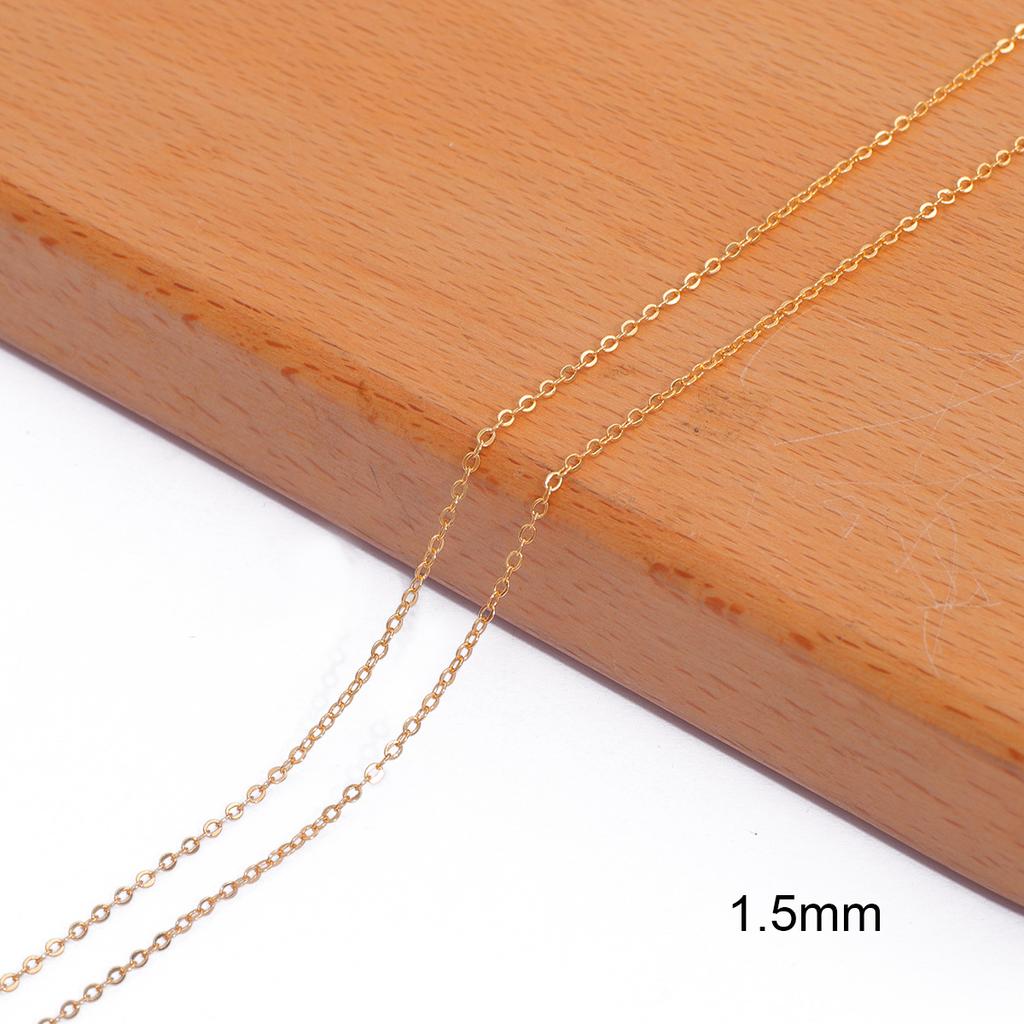 1Meter 18K Gold Plated Link Necklace Chain For Jewelry Making Findings Accessories