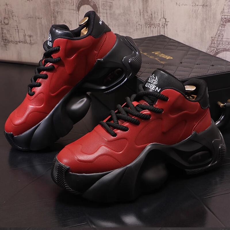 Fashion New Luxury Designer Men's Shoes Punk Sneakers Hip Hop Male Casual Platform Shoes Flats Zapatillas Hombre a44