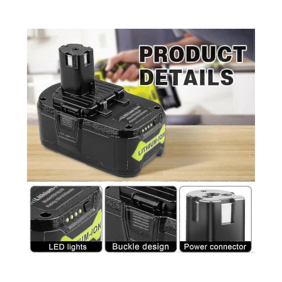 18V 6.0Ah P108 Battery Replacement for Ryobi 18 Volt Battery Lithium P102 P103 P104 P105 P107 P109 P122,Battery for Ryobi ONE+ Cordless Drill Tool