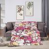Cute cartoon My M-Melody Blanket For Soft Throw Blanket for Picnic Bed Sofa Home Bedroom Cozy Warm Comfortable