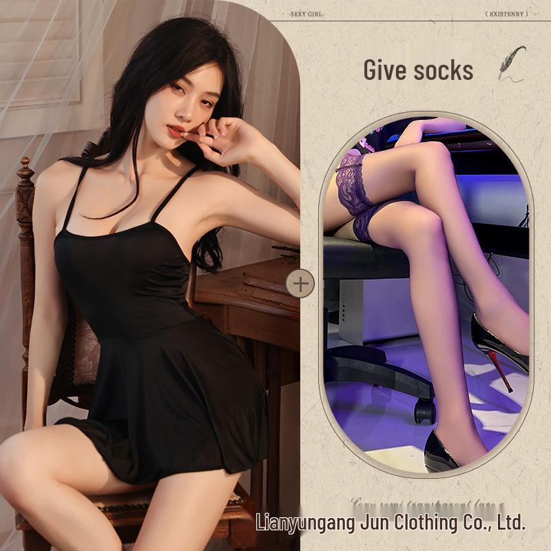 Women's Temptation Sheer Lingerie Set - Sexy, Playful, See-Through Robe & Pajamas