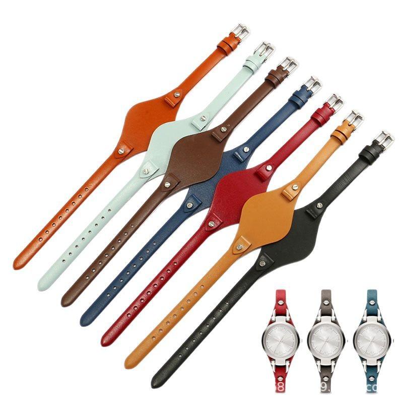 Genuine Leather Watch Strap Fossil ES2830 ES3565 Women 8mm Replacement