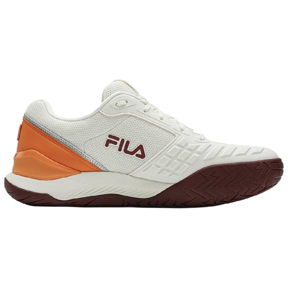 Fila Exillus 3 T9 Breathable Support Slip Resistant Abrasion Resistant Low Top Tennis Shoes Men's White Red Orange A12M621507FWW