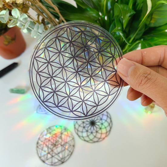 Autocolant practic din sticlă statică Prismă auto-adezivă pentru atragerea soarelui fluture