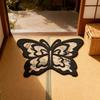 Floor Mat Butterflies Shape Water-Repellent Easy To Clean Bathroom Rug with Anti-Slip Base High-Density Diatom Ooze Bath Mat