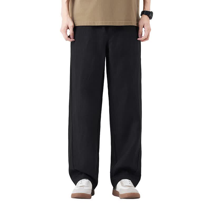 izzue it Men's Summer Loose Fit Pure Linen Casual Pants