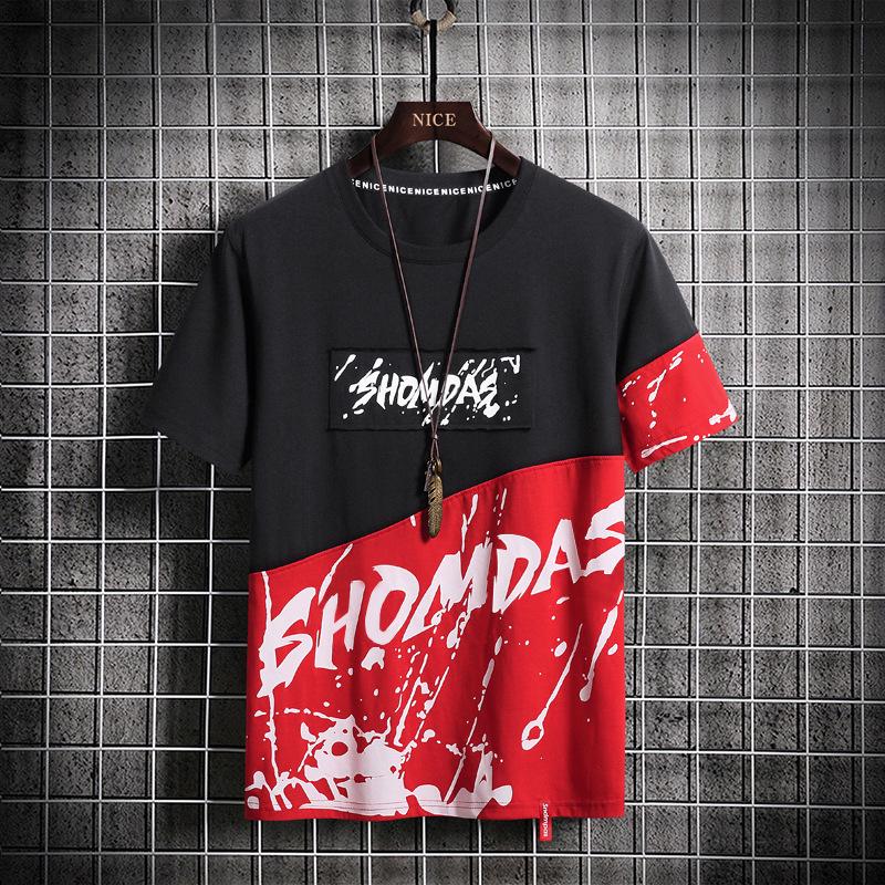 Dm Summer Short -Sleeved T -Shirt Men 'S Loose Half -Sleeved Round Neck Compassionate Five -Point Sleeves