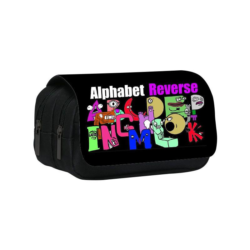 Alphabet Lore Double Layer Pencil Bag With Nylon Material For Students And Collectors