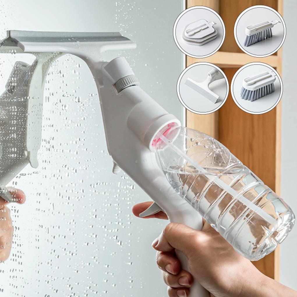 5-in-1 Multi-function Window Washing Sponge Brush Water Sprayer for Glass Kitchen Home Floor
