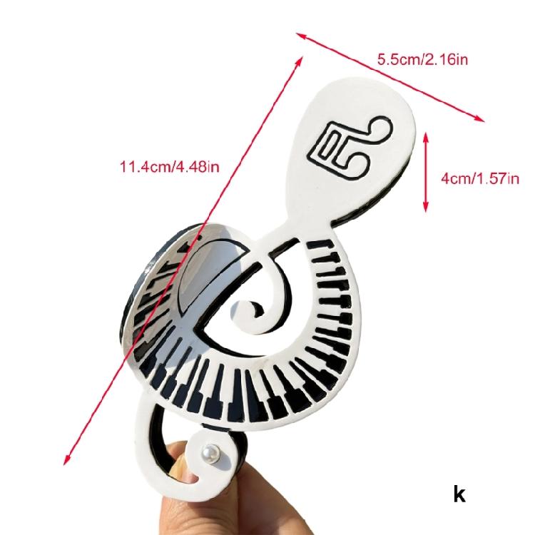 Acetate Hair Clip With Cartoon Tape Piano Design Musical Note Cassette Style For Trendy Women