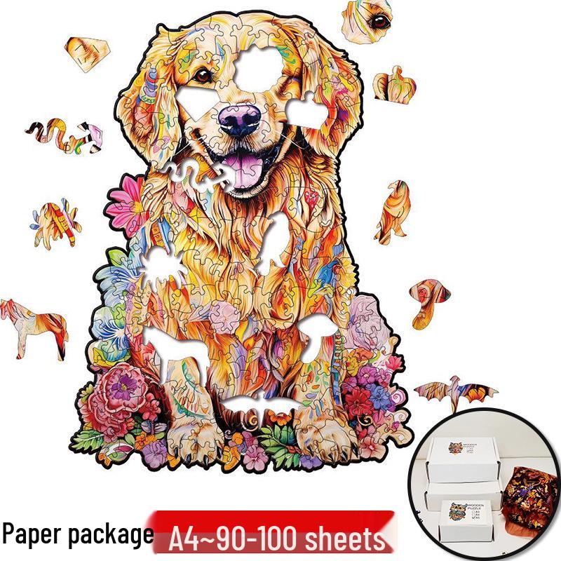 Irregular Animal Dog Penguin Wooden Puzzle in Stock