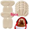 Klebe Fersenpolster Geeignet für zu große Schuhe, Übergröße Stiefel, Fersen-Grip-Einlagen Zur Verbesserung des Schuhsitzes, 4 Stück Beige+4 Stück Beige