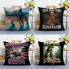 Italian Brain Rot Meme Tralalero Tralala Pillow Case Sofa Short Plush Double-sided HD Printing Room Home Office Cushion Cover