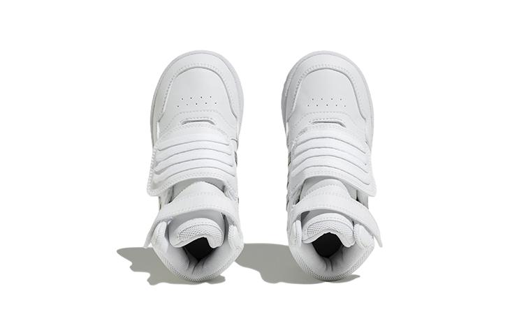 Adidas Hoops MID 3.0 AC Synthetic Leather Abrasion Resistant High top Skateboard Shoes White Infant And Toddler HP2660