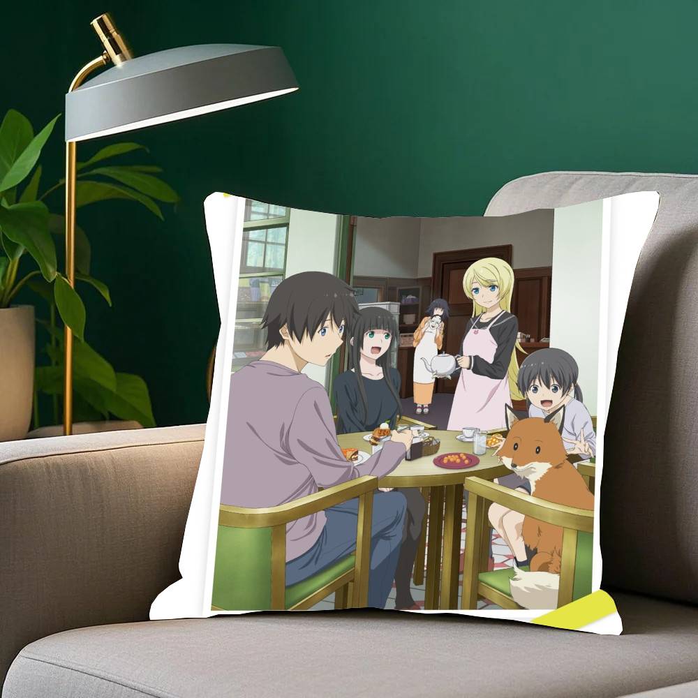 Anime F-Flying Witch Pillow Case Home Decor Throw For Sofa Bed Car Room Decor Gift Idea