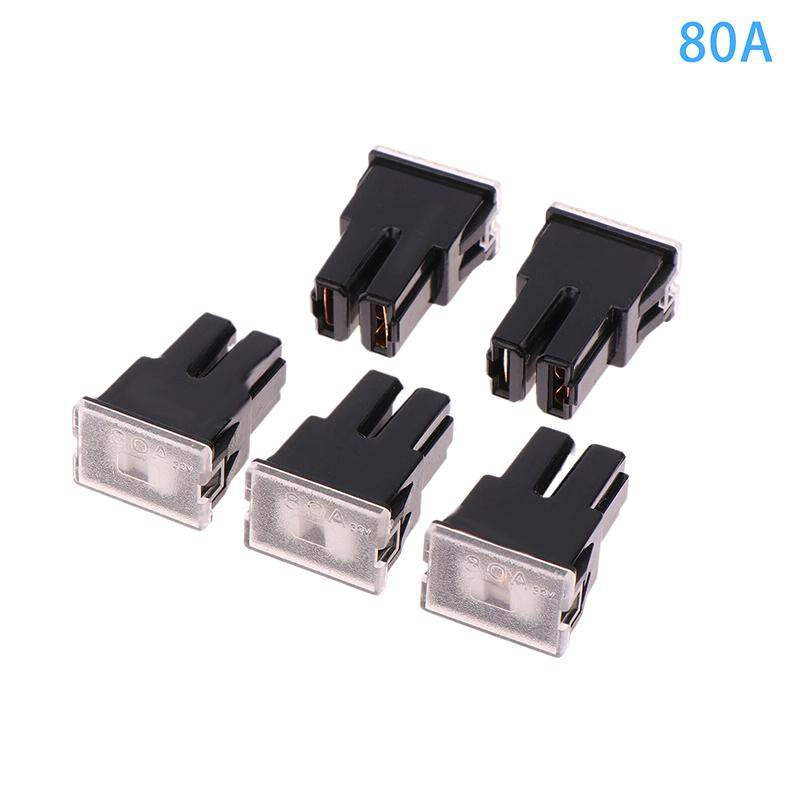 5Pcs Automobiles Fork Bolt Fuses 20-120A Square Car Fuse Box Waterproof Sockets Car Square Head Large Plug-In Fuses