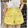 WTEMPO Summer Women's Large Size Shorts Thin Slim High Waist Shorts Loose Wide Leg Shorts Thin Section Design Sense Denim Shorts Casual Shorts