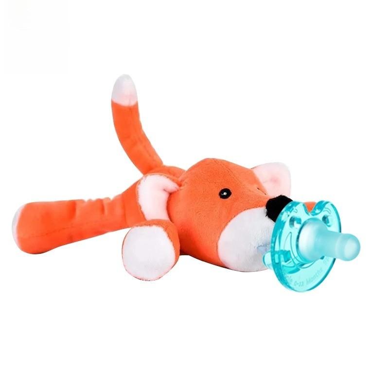 Baby Pacifier Toy With Silicone Material For 024 Months Infants And Hanging Plush Animal Decor