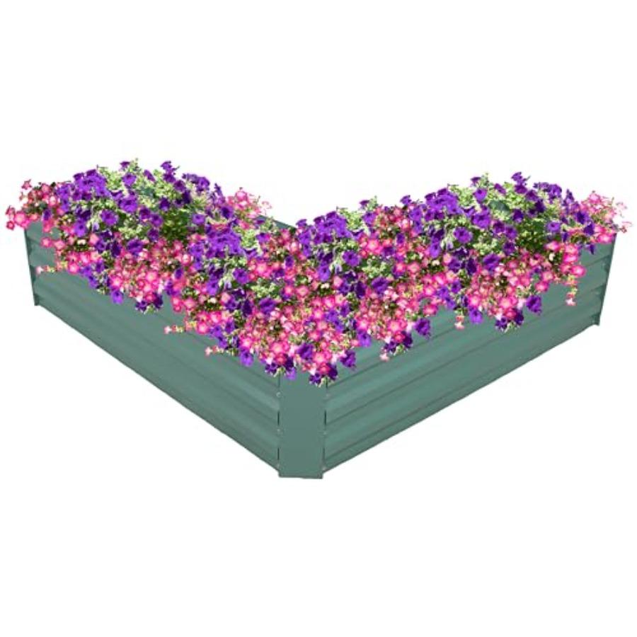 

Sunnydaze Galvanized Raised Garden Bed - Metal Raised Bed for Gardening - Outdoor Planter Box for Flowers Plants and Vegetables United States