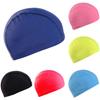 1Pc Swimming Cap Ear Guards Elastic Fabric Solid Color Swim Hat Short/Long Hair Big Kids Polyester Womens/Mens