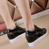 Scarpe con zeppa da donna scavate in pizzo Scarpe casual con fondo spesso Stivali estivi Scarpe bianche
