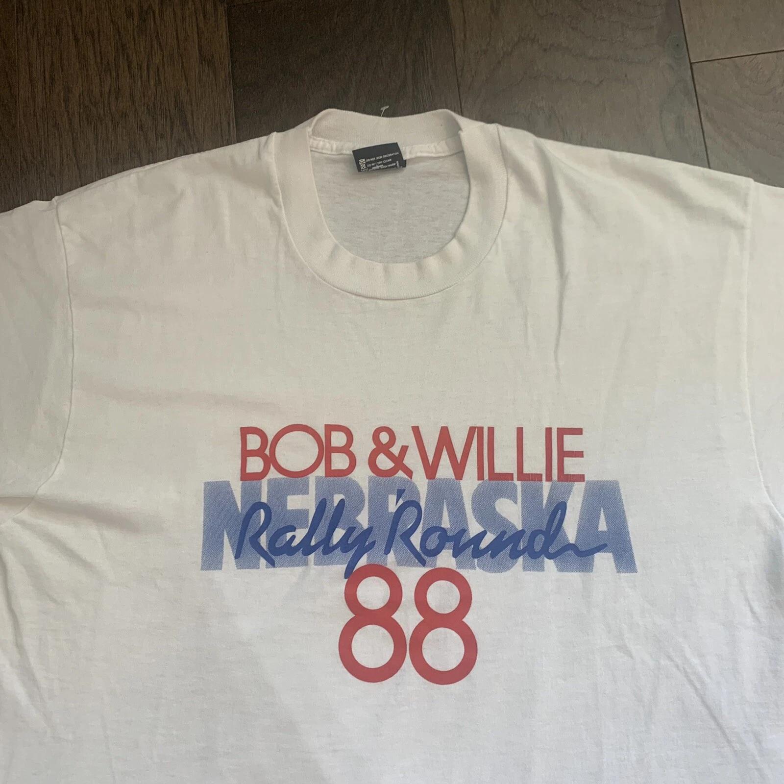 

RARE VTG Bob & Willie Nebraska Rally Round ‘88 Tshirt Single Stitch 80s S