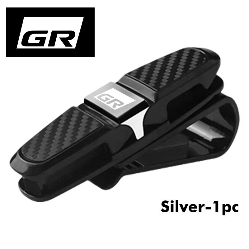 WSR4  Car Sun Visor Glasses Storage Clip Sunglasses Clips Card Ticket Holder For Toyota Camry Highlander C-HR Hilux Vios Rav4 Prius