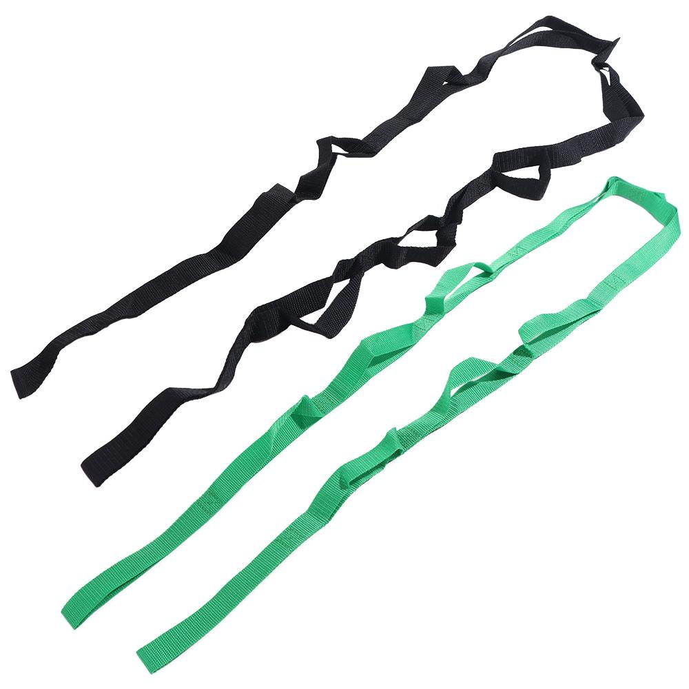 Breathable Yoga Stretch Band 10 Loops Yoga Resistance Band Non-Elastic Stretch Straps  Pilates